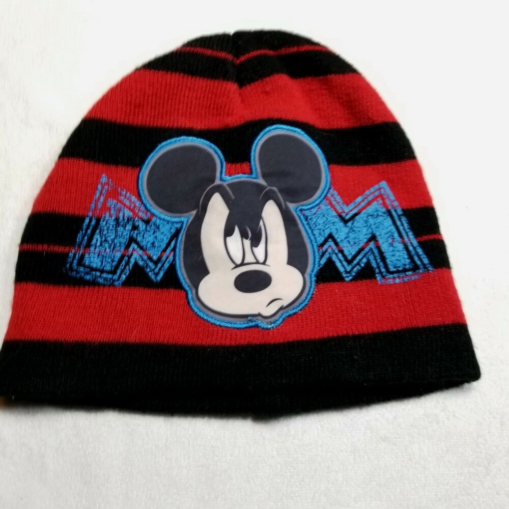 Disney Toddler Boys Mickey Mouse Knit Hat Winter Toddlers Acrylic Beanie